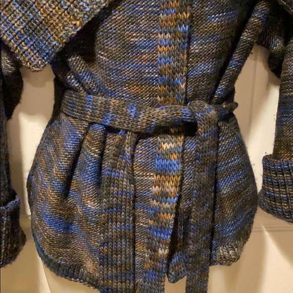 Marc by Marc Jacobs Tito Cardigan chunky knit flecked belted sweater M - Picture 7 of 15